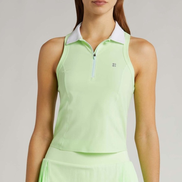 Sweaty Betty Mint Green Zip-Up Top Power Tennis
Tank Top Matcha Green Medium - Picture 1 of 8
